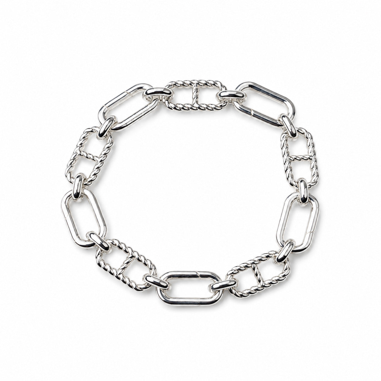 Bracelet Chaîne Maillons Ouvrants — Argent